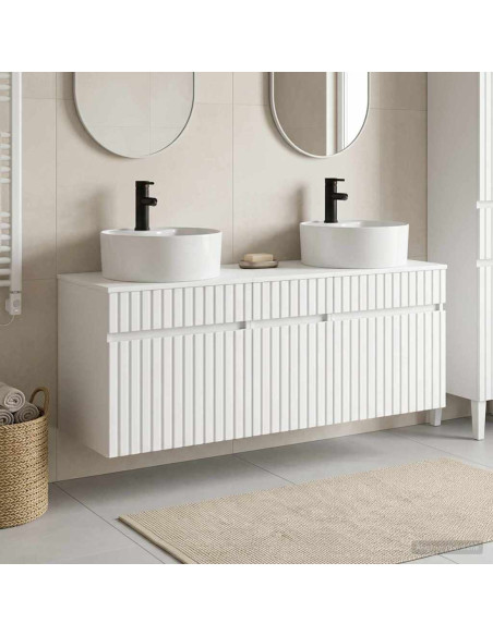 Set di Armadi da Bagno 3 pz Bianco 49 x 44,5 x 65 cm