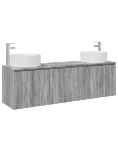 Set di Armadi da Bagno 3 pz Sonoma grigio 49,5 x 44,5 x 65,5 cm 2