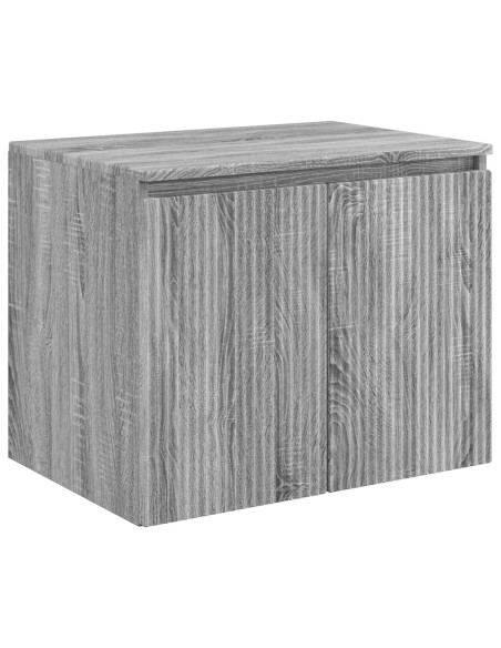 Set di Armadi da Bagno 3 pz Sonoma grigio 49,5 x 44,5 x 65,5 cm