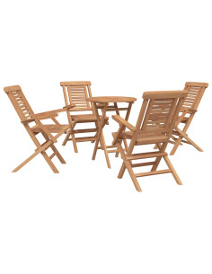 Set da Giardino 3 pz Marrone Legno Teak Massello 2