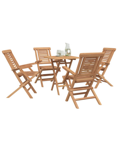 Set da Giardino 3 pz Marrone Legno Teak Massello