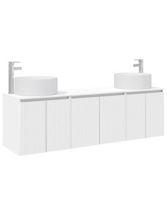Set di Armadi da Bagno 3 pz Bianco 49,5 x 44,5 x 65,5 cm 2
