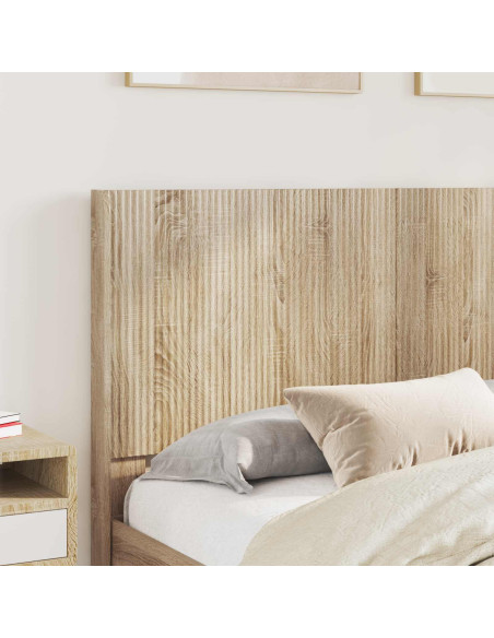 Struttura del letto con stoccaggio e testata Rovere Sonoma