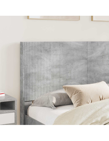 Struttura del letto con stoccaggio e testata Grigio Cemento