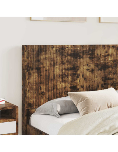 Struttura del letto con stoccaggio e testata Rovere Fumo
