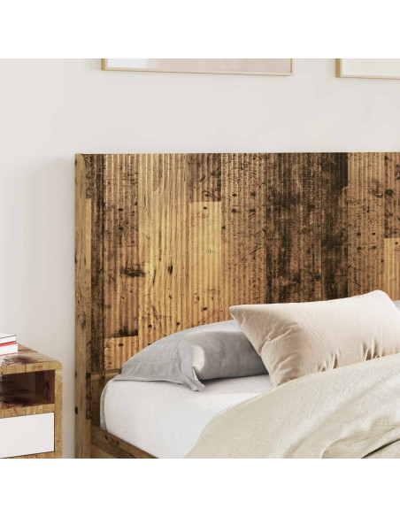 Struttura del letto con stoccaggio e testata Legno antico