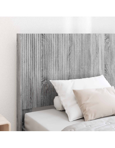 Struttura del letto con stoccaggio e testata Sonoma grigio