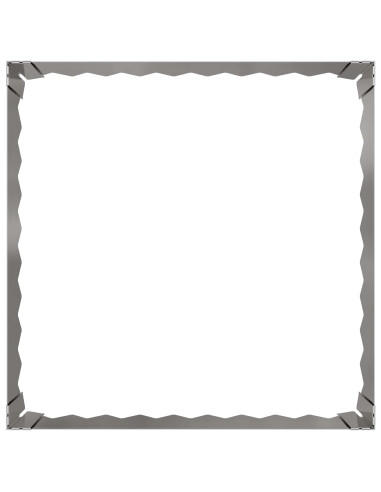 Bordura per Prato 60 x 60 x 20 cm Acciaio Argento