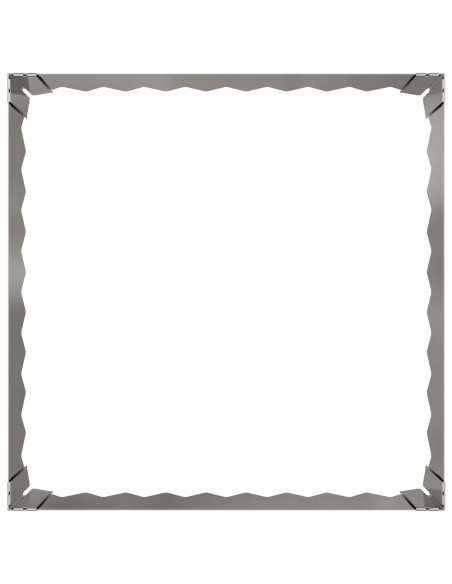 Bordura per Prato 60 x 60 x 20 cm Acciaio Argento