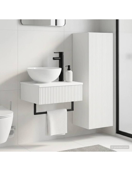 Set di mobili per il bagno 2 pz Bianco 33 x 34,5 x 100 cm