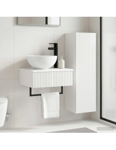 Set di mobili per il bagno 2 pz Bianco Lucido