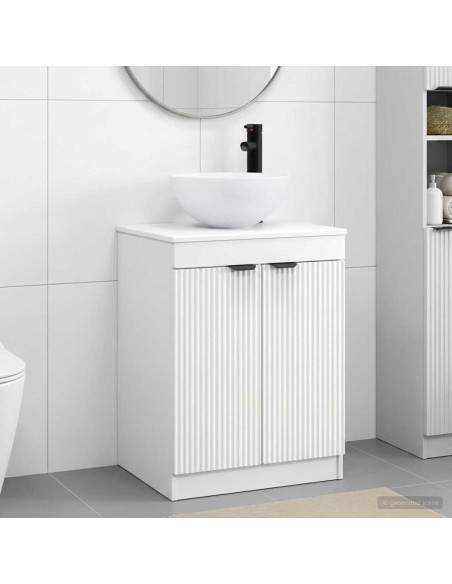 Set di mobili per il bagno Bianco Legno ingegnerizzato