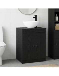 Set di mobili per il bagno Rovere Nero Legno ingegnerizzato