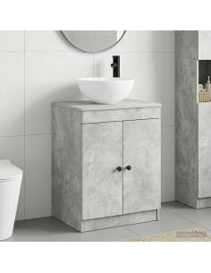 Set di mobili per il bagno Grigio Cemento Legno ingegnerizzato