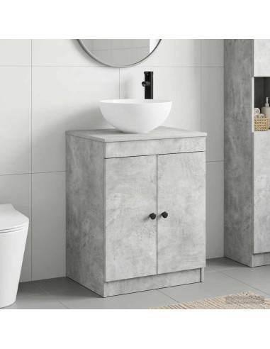 Set di mobili per il bagno Grigio Cemento Legno ingegnerizzato