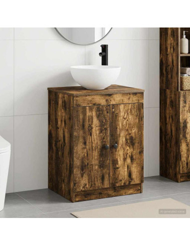 Set di mobili per il bagno Rovere Fumo Legno ingegnerizzato