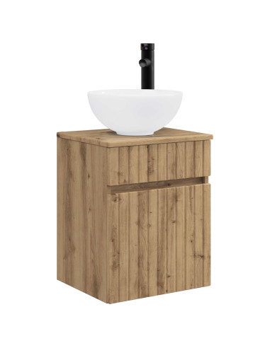 Set di mobili per il bagno 3 pz Rovere Artigianale