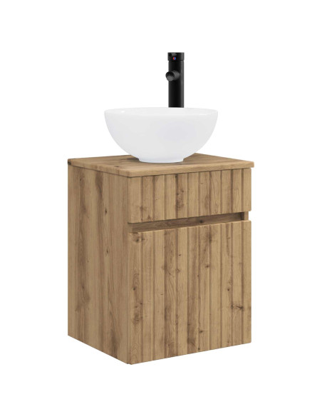Set di mobili per il bagno 3 pz Rovere Artigianale