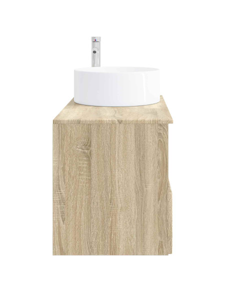 Set di mobili per il bagno 2 pz Rovere Sonoma