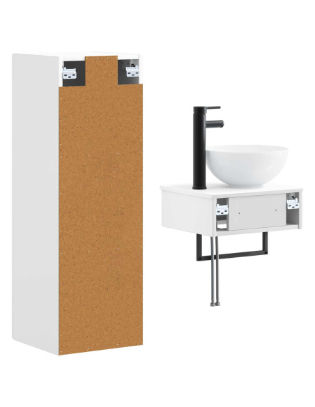 Set di mobili per il bagno 2 pz Bianco 33 x 34,5 x 100 cm