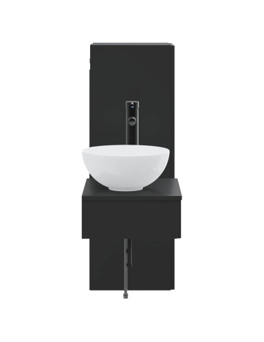 Set di mobili per il bagno 2 pz Nero 33 x 34,5 x 100 cm