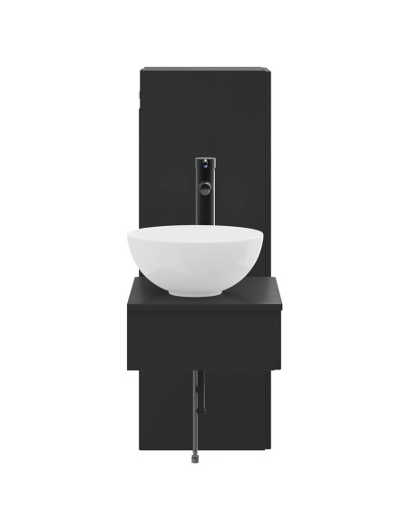 Set di mobili per il bagno 2 pz Nero 33 x 34,5 x 100 cm