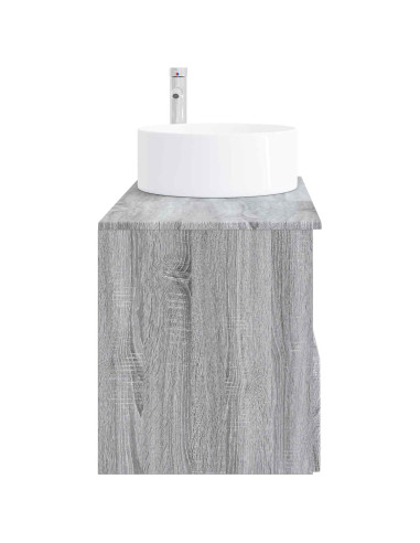 Set di mobili per il bagno 2 pz Sonoma grigio