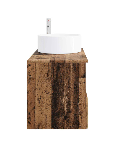 Set di mobili per il bagno 2 pz Legno antico