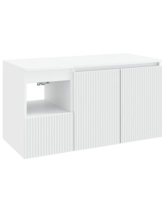 Set di mobili per il bagno 2 pz Bianco Legno ingegnerizzato 2