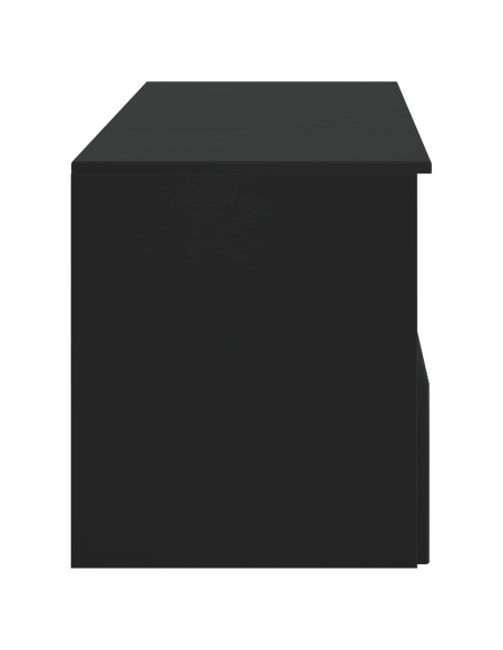 Set di mobili per il bagno 2 pz Nero Legno ingegnerizzato