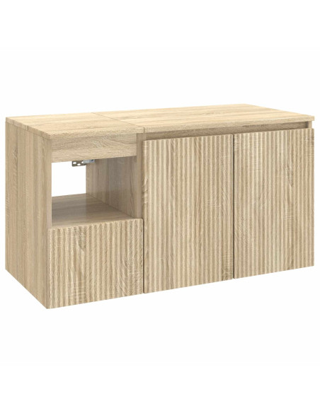 Set di mobili per il bagno 2 pz Rovere Sonoma