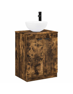Set di mobili per il bagno Rovere Fumo Legno ingegnerizzato 2