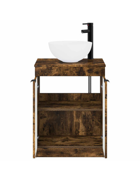 Set di mobili per il bagno Rovere Fumo Legno ingegnerizzato