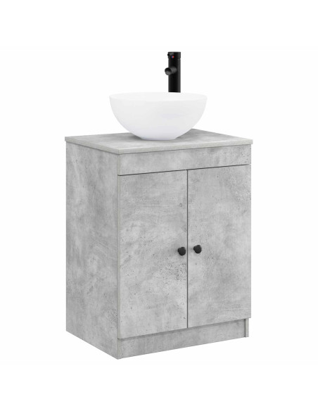 Set di mobili per il bagno Grigio Cemento Legno ingegnerizzato