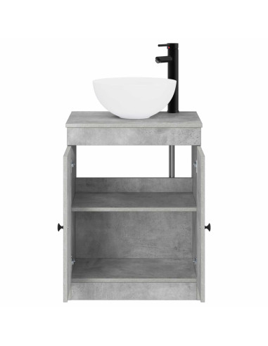 Set di mobili per il bagno Grigio Cemento Legno ingegnerizzato