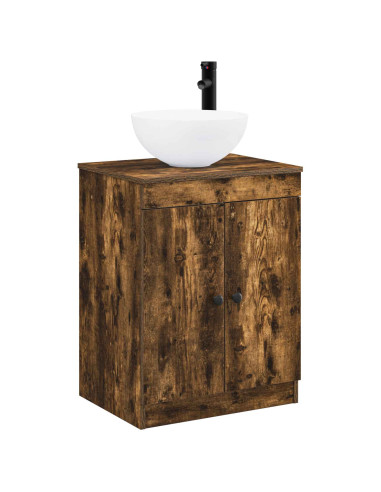 Set di mobili per il bagno Rovere Fumo Legno ingegnerizzato
