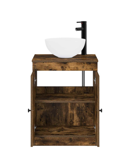 Set di mobili per il bagno Rovere Fumo Legno ingegnerizzato