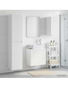 Set di mobili per il bagno 3 pz Bianco 33 x 34,5 x 160 cm