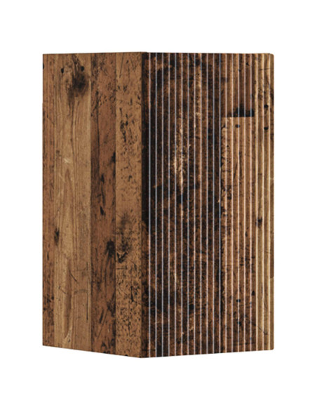 Set di mobili per il bagno 3 pz Legno antico 33 x 34,5 x 160 cm