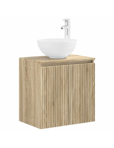 Set di mobili per il bagno 3 pz Rovere Sonoma