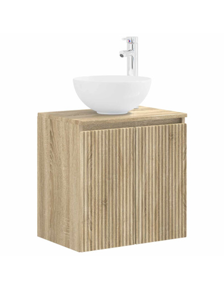 Set di mobili per il bagno 3 pz Rovere Sonoma