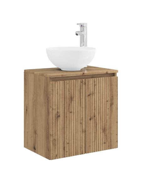Set di mobili per il bagno 3 pz Rovere Artigianale