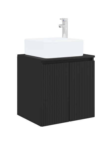 Set di mobili per il bagno 3 pz Nero 33 x 34,5 x 160 cm