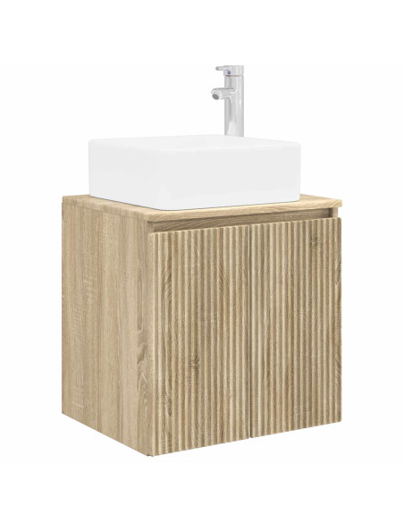 Set di mobili per il bagno 3 pz Rovere Sonoma