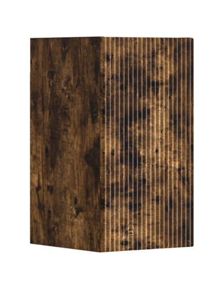 Set di mobili per il bagno 3 pz Rovere Fumo 33 x 34,5 x 160 cm
