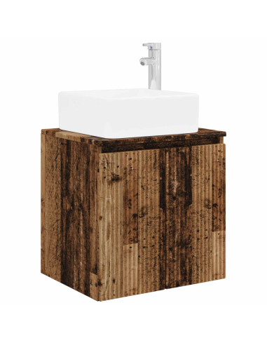Set di mobili per il bagno 3 pz Legno antico 33 x 34,5 x 160 cm