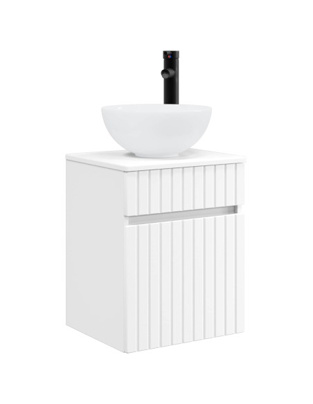 Set di mobili per il bagno 3 pz Bianco 33 x 34,5 x 160 cm
