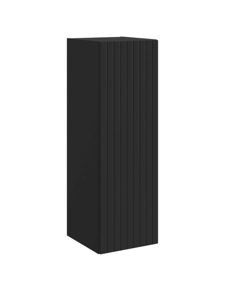 Set di mobili per il bagno 3 pz Nero 33 x 34,5 x 160 cm