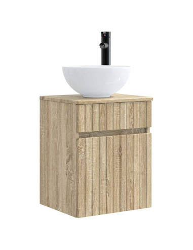 Set di mobili per il bagno 3 pz Rovere Sonoma