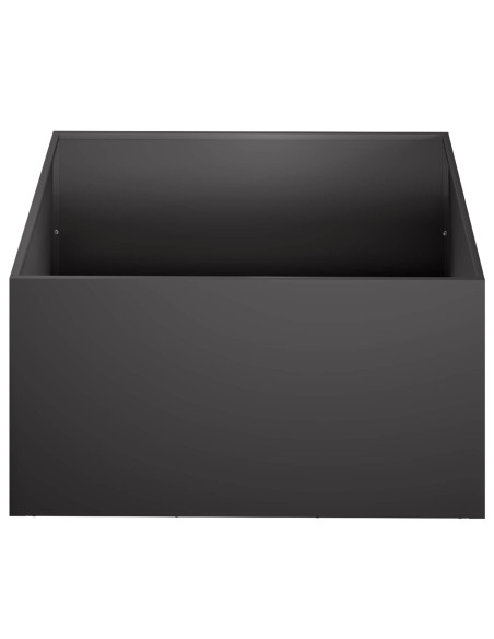 Vaso da giardino 2 pz Nero 60 x 60 x 30 cm